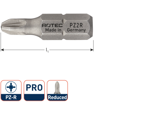 PRO Schroefbit Pozi PZ2R L=25 (10 st per set)