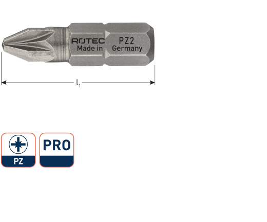 PRO Schroefbit Pozi PZ1 L=25 (10 st per set)