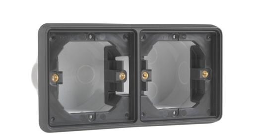 Hydro WD inbouwkader 2V horizontaal zwart