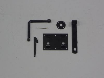 Boerenklinkstel - plaat 120x85x2mm - zwart gecoat