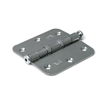 Kogellagerscharnier, ronde hoeken 76x76mm - verzinkte pen