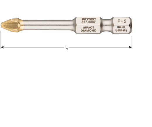 IMPACT Schroefbit Philips P2 L=50 Diamond (2 st per set)