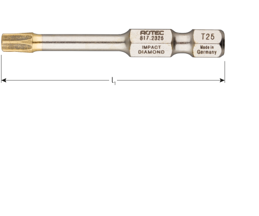 IMPACT Schroefbit Torx T15 L=50 Diamond (2 st per set)