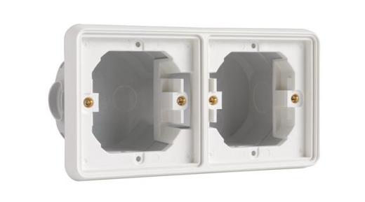 Hydro WD inbouwkader 2V horizontaal wit