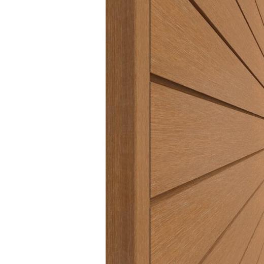 NewTechWood HKC co-extrusie eindprofiel castellation t.b.v. wand bekleding, 7 x 5 x 300 cm, Teak.