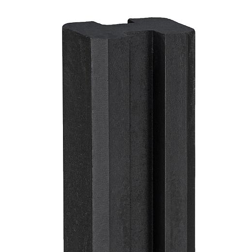 Betonpaal met sleuf 10 x 10 x 275, antraciet tussenpaal, gecoat t.b.v. blokhutprofielplanken.