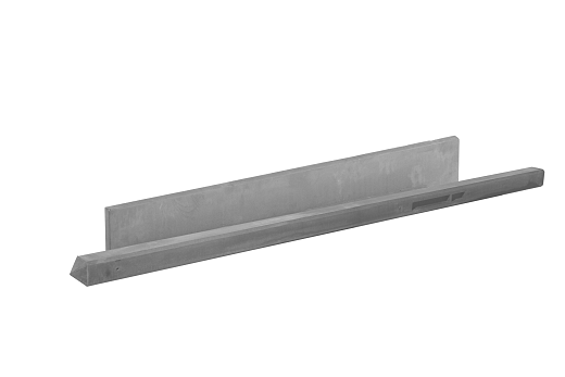 Betonpaal glad met diamantkop 10 x 10 x 180 cm, grijs ongecoat, eindpaal t.b.v. scherm 90 cm hoog.