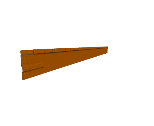Flexline corten hoogte 15 cm - lengte 220 cm
