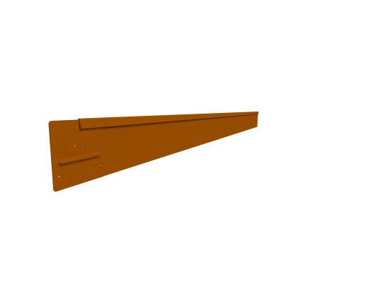Rigidline corten hoogte 24 cm - lengte 216 cm - incl. grondnagels en verbindingsplaat