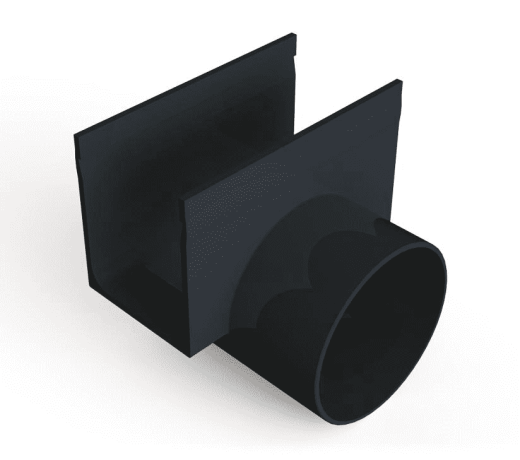 ACO SlimLine zijuitloop 80mm