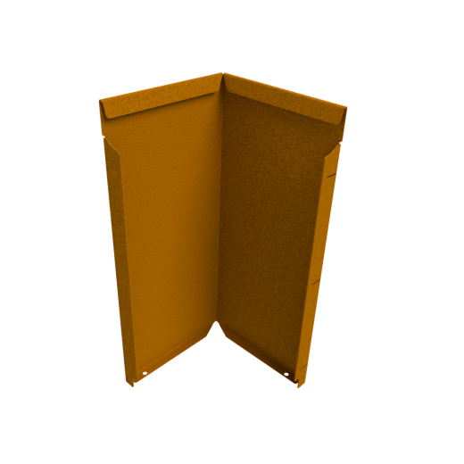 Kant-en-klare hoek Flexline 560 Corten incl. vebindingsset