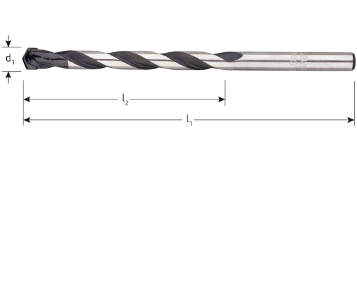 Steen/ betonboor ø8x80/120 (1 st per set)