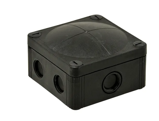 Wiska kabeldoos zwart 407/3 + 3x wartels M20 - 95x95mm