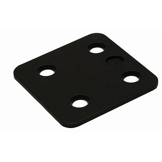 GB drukplaat zonder sleuf, 3x70x70mm, zwart, 48 stuks per zak