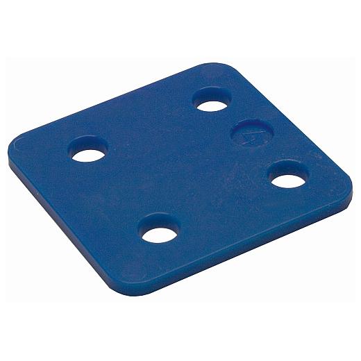 GB drukplaat zonder sleuf, 4x70x70mm, blauw, 48 stuks per zak