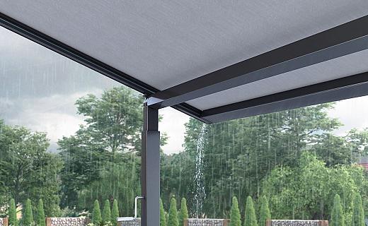 Elektrische zonwering met rits op staanders P550 300x300 cm (bxd) Incl. afstandsbediening type I.O.