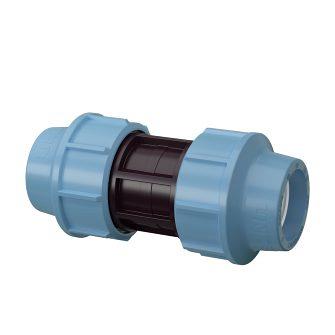 Unidelta koppeling, 2x klem, Kiwa, 16 bar, 16 mm