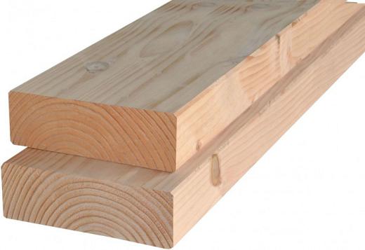 Douglas geschaafde gording 6,5 x 24,0 x 600 cm, onbehandeld.