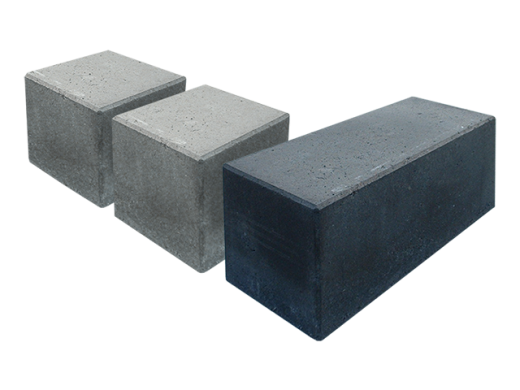 Zitelement/ stapelblok 40x40x40 cm (bxdxh) grijs of zwart