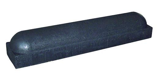 Parkeer of stootbanden 2x rond grijs - 20x17x95 cm