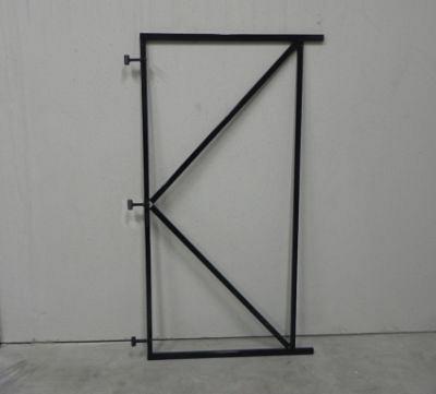 Verstelbaar poortframe zwart gepoedercoat 100x180 cm