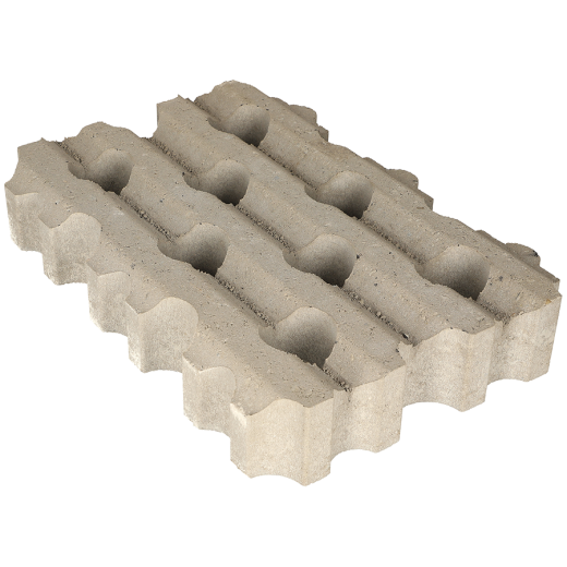 Grastegel 41x61x10 cm MP grijs 4st/lg