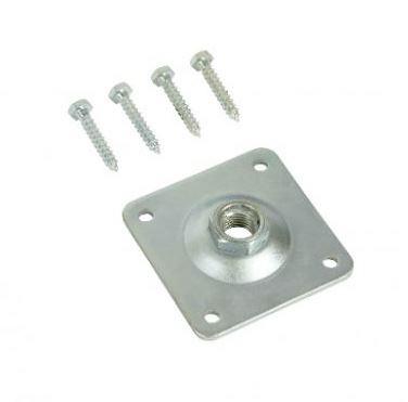 Set voor betonpoer 10x10cm met verstelbare moer - galvanisch verzinkt