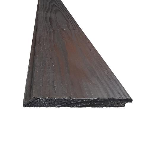 Douglas geschaafd halfhouts rabat 4xvelling 1,8 x 19,5 x 400 cm, zwart gespoten.