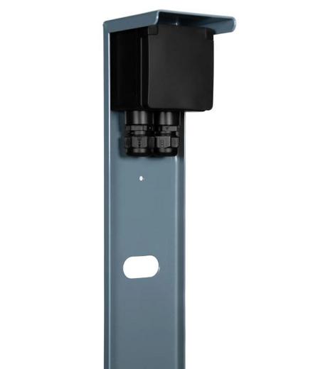 Tuinpaal - pro enkel met dubbele wartel grijs