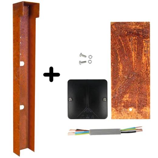 Tuinpaal - pro+ los voor enkel dubbel en drievoudig cortenstaal