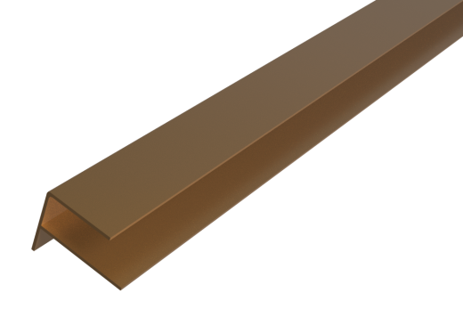WEO35-60 Alu F-profiel Ipé L-300cm 65x80mm - RAL8028
