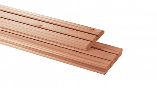 Douglas geschaafd triple profiel 2,1 x 14 x 400 cm, onbehandeld.