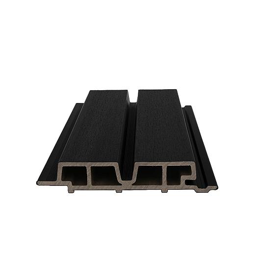 NewTechWood HKC co-extrusie Castellation PRO65 gevelbekleding, 3,3 x 18 x 290 cm, Ebony zwart.