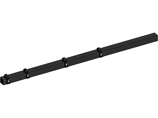 Hillfence metalen hoekpaal, inclusief aansluitingset en afdekkap, 6 x 6 x 240 cm, zwart.