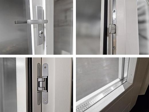 Stapeldorpeldeur meranti rechtsdraaiend 930x2169+ kozijn 1038x2263mm Wit (incl. DTS en deurbeslag)