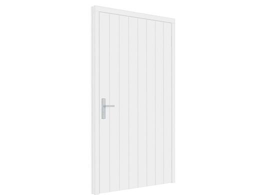 Plaatdeur wit enkel XL linksdraaiend deur (incl. hang en sluitwerk)