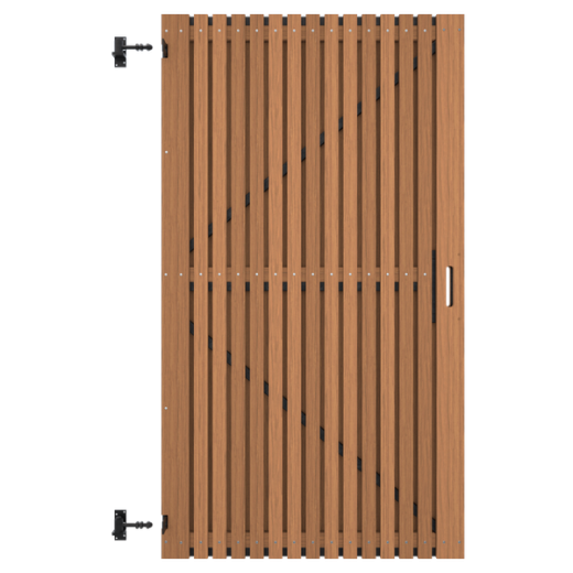 Thermovision Ayous geschaafd latten deur op verstelbaar frame, verticaal, 178 X 99 cm.