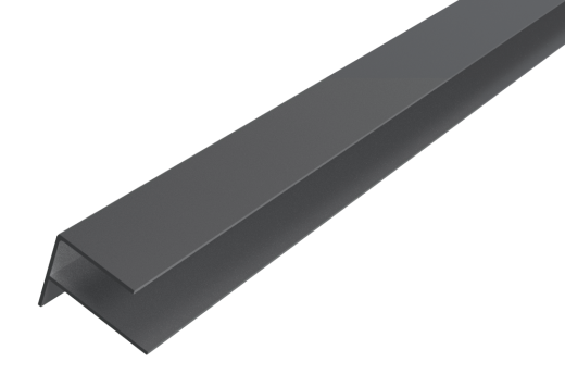 WEO35-60 Alu F-profiel Ebony Black L-300cm 65x80mm - RAL9005