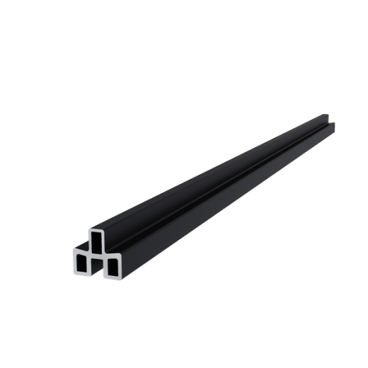 NewTechWood aluminium frameset t.b.v. triple schermplanken, zwart.