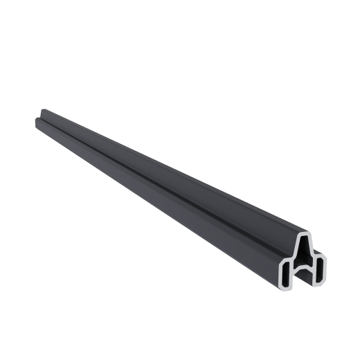 NewTechWood aluminium frameset t.b.v. reguliere schermplanken, zwart.