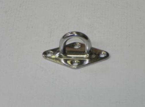 Plaat met oog 80x50mm RVS