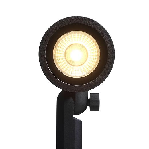 Nisa | rechte kap zwart prikspot | warmwit | 6 watt | dimbaar | OutdoorPro+ | 12 volt