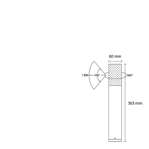 Lapas middelgroot | staande lamp | warmwit | 4 watt | dimbaar | OutdoorPro+ | 12 volt