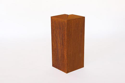 Overzetstuk corten muurelement hoek 20x45x15,8 cm