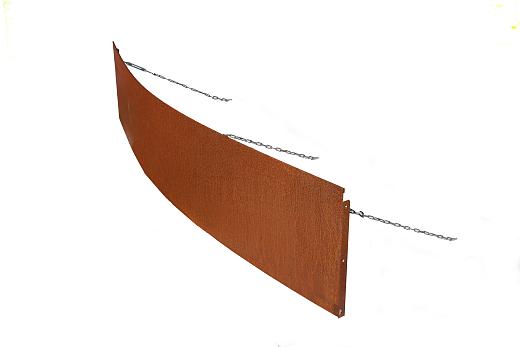 Borderpaneel corten flex 220x28 cm - Incl. 3 U profielen, 3 spankettingen en 6 grondpennen