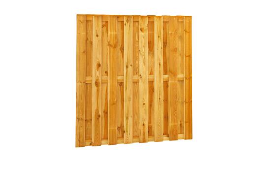 Grenen geschaafd plankenscherm 18-planks 15 mm, 179 x 179 cm, recht, groen geïmpregneerd.
