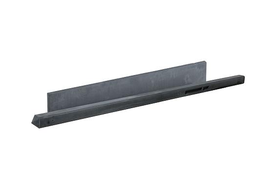 Betonplaat glad 3,5 x 24,0 x 184 cm, antraciet, ongecoat.