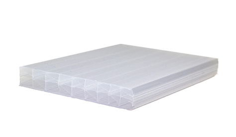 Polycarbonaat kanaalplaat 1 zijdig UV opaal wit 3000 x 980 x 16mm