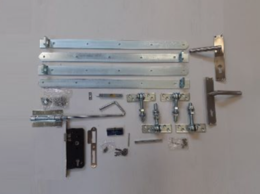 Set voor opgeklampte deuren - enkel - galvanisch verzinkt