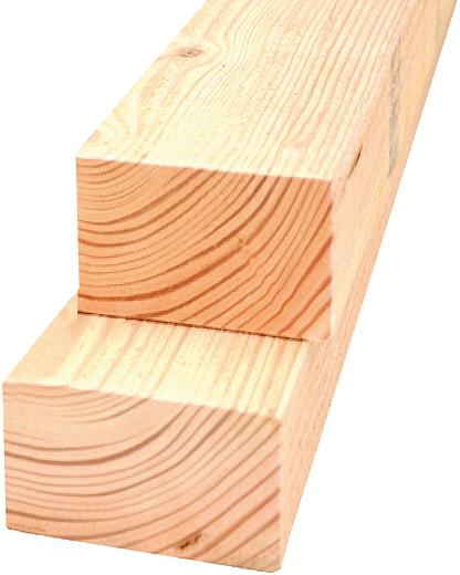 Douglas fijnbezaagde regel 4,5 x 7,5 x 400 cm, onbehandeld.